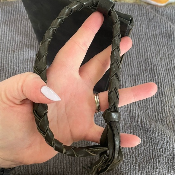 Hacienda Montaecristo Large Wristlet Black Gray Leather Artesian Handmade Mexico - Picture 7 of 12